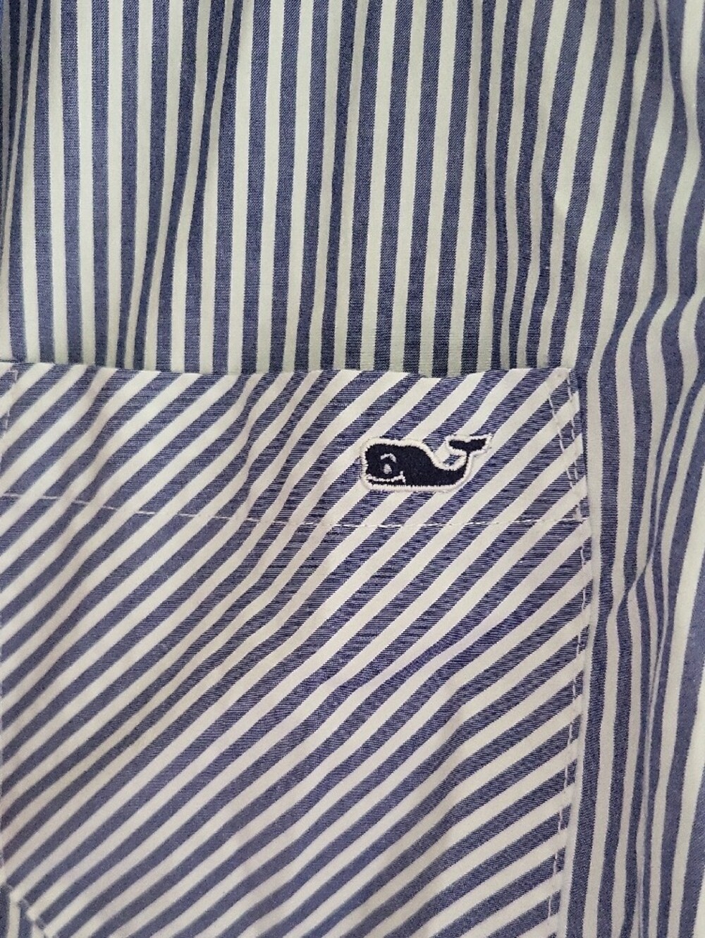 Vineyard Vines Womens Blue & White Stripe Button-Down Shirt Relaxed Fit, Size 8 - Picture 3 of 5